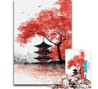 Puzzle da 1000 pezzi per adulti, puzzle in stile giapponese con paesaggi per adolescenti, decorazioni artistiche da parete e idea regalo di compleanno per amici, ufficio a casa (dimensioni 75x50cm)
