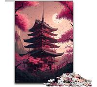 Puzzle da 1000 pezzi per adulti, puzzle in stile giapponese con tema "Tempio", per un intrattenimento rilassante da 1000 pezzi, perfetto regalo di Natale e decorazione per la casa (dimensioni 26x38cm)