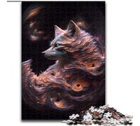 Puzzle da 1000 pezzi per adulti, puzzle infinito di volpe in legno, regalo perfetto per compleanni, vacanze e decorazioni per la casa, 1000 pezzi(50x75cm)