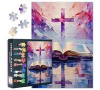 Puzzle da 1000 pezzi per adulti, puzzle jigsaw 1000 pezzi tema cristiano, bibbia impegnativo puzzle giochi per donne decorazione domestica regalo dimensioni 19,7x27,5 pollici