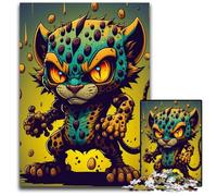 Puzzle da 1000 pezzi per adulti, puzzle Kung Fu Leopard per adulti, gioco interattivo per famiglie, sfida per il cervello, regalo 26X38cm/10,23x14,96 pollici