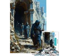 Puzzle da 1000 pezzi per adulti puzzle "La fortezza dei non morti" puzzle per ragazzi giocattolo antistress attività divertenti da fare a casa (dimensioni 38x26cm)