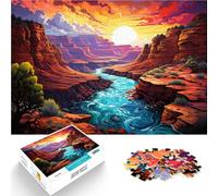 Puzzle da 1000 pezzi per adulti puzzle Le Grand Canyon decorazione da parete analisi e logica per adolescenti 14 anni e oltre 26x38cm