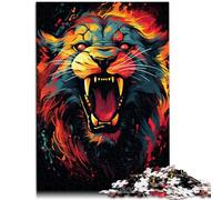 Puzzle da 1000 pezzi per adulti puzzle leone colorato feroce Gioco pratico Migliorare l'amore tra le coppie 19,7 "x 29,5" Adatto per adolescenti da 14 anni e oltre