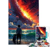 Puzzle da 1000 pezzi per adulti Puzzle "L'ultimo tramonto" Puzzle da 1000 pezzi Decorazione per la casa Giocattolo Regalo per donne Regali per amici e familiari (50x75cm)