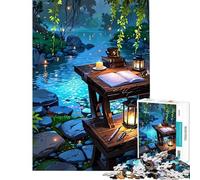 Puzzle da 1000 pezzi per adulti puzzle lungo il fiume scena tranquilla da scrivania esercizio per la mente taglio di precisione gioco impossibile adatto dai 14 anni in su (50x75cm)