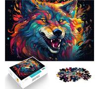 Puzzle da 1000 pezzi per adulti, puzzle lupo animale, gioco di partecipazione 26 x 38 cm, gioco impegnativo e gioco di famiglia per adolescenti dai 14 anni in su