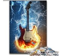 Puzzle da 1000 pezzi per adulti, puzzle magico a forma di chitarra, adolescenti, coppie e amici per compleanni e Natale, 50x75cm