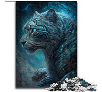 Puzzle da 1000 pezzi per adulti, puzzle magico a forma di leopardo, realizzato in cartone, rompicapo stimolante per adolescenti, divertente serata di giochi in famiglia, 1000 pezzi(26x38cm)