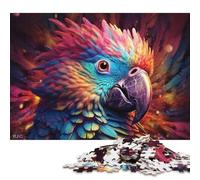 Puzzle da 1000 pezzi per adulti, puzzle metafisico con ritratto di pappagallo, puzzle per adulti e puzzle in legno, decorazioni per la casa, regali di Natale, 1000 pezzi (75x50 cm)