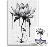 Puzzle da 1000 pezzi per adulti, puzzle minimalista a forma di fiore di loto, giocattoli, giochi educativi per il divertimento in famiglia, opera d'arte, regalo, dimensioni 38x52cm