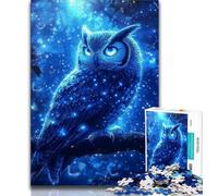Puzzle da 1000 pezzi per adulti, puzzle misteriosi a forma di gufo, perfetti per le serate di gioco, giocattolo colorato per la casa, regalo (dimensioni 75x50cm)