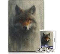Puzzle da 1000 pezzi per adulti, puzzle mistici con lo sguardo del lupo, giocattoli rilassanti e divertenti per il tempo libero, di alta qualità, con taglio preciso, dimensioni 38x26cm