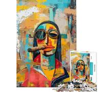 Puzzle da 1000 pezzi per adulti puzzle moderno e alla moda con la Monna Lisa gioco educativo sfida gioco pratico antistress regalo divertente (dimensioni 50x75cm)