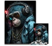 Puzzle da 1000 pezzi per adulti, puzzle Monkey Dj per adulti, attività divertenti a casa, regalo di compleanno, regali da viaggio 50x75cm/19,68x29,52 pollici