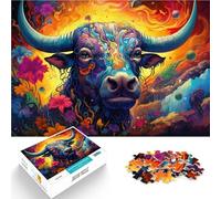 Puzzle da 1000 pezzi per adulti Puzzle Mucca per regali Ogni pezzo è unico - Gioco familiare stimolante e divertente per adolescenti di 14 anni e oltre 26 x 38 cm
