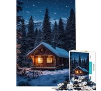 Puzzle da 1000 pezzi per adulti puzzle natalizio con casetta in legno gioco pratico di analisi e logica difficile e stimolante (dimensioni 50x75cm)