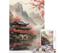 Puzzle da 1000 pezzi per adulti puzzle natura casa giapponese giocattolo educativo regalo per compleanni gioco educativo adatto per la decorazione del desktop (dimensioni 38x26cm)