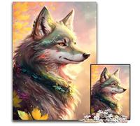 Puzzle da 1000 pezzi per adulti, puzzle onirici a forma di lupo per adulti, gioco rompicapo per adolescenti, regalo perfetto per le feste, 50x75cm/19,68x29,52 pollici