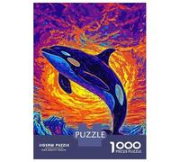 Puzzle Da 1000 Pezzi Per Adulti Puzzle Orca Breaching Vibrant Ocean Art Puzzle Per Adulti Giochi Rilassanti Regalo Di Compleanno Natale Regali Di Compleanno 70x50cm/1000pcs