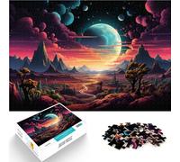 Puzzle da 1000 pezzi per adulti, puzzle paesaggistico, 26 x 38 cm, con poster e quiz abbinati