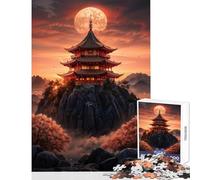 Puzzle da 1000 pezzi per adulti puzzle Pagoda sulla cima della montagna giocattoli antistress regali di Babbo Natale segreto gioco educativo adatto per la decorazione del desktop dimensioni 38x52cm