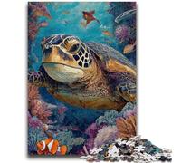 Puzzle da 1000 pezzi per adulti, puzzle per adolescenti con tartarughe marine, giochi divertenti Ogni pezzo è unico Gioco divertente e stimolante per tutta la famiglia (38x26cm)