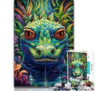 Puzzle da 1000 pezzi per adulti puzzle psichedelici con coccodrillo del Nilo giocattoli per la decorazione della casa antistress per trascorrere il tempo libero 75x50cm