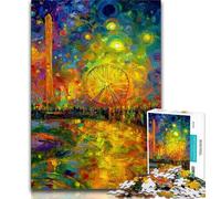 Puzzle da 1000 pezzi per adulti,puzzle psichedelici con pittura a olio,puzzle per adolescenti,giocattoli da gioco. Ogni pezzo è unico: un gioco stimolante e divertente per tutta la famiglia (38x26cm)