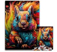 Puzzle da 1000 pezzi per adulti, puzzle psichedelici in cartone con scoiattolo, gioco di sfida per adolescenti e interazione familiare, 26X38CM/10,23x14,96 pollici