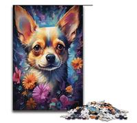 Puzzle da 1000 pezzi per adulti puzzle psichedelico a forma di cane Chihuahua per bambini gioco educativo in legno per adulti 1000 pezzi (38x26 cm)