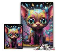Puzzle da 1000 pezzi per adulti, puzzle psichedelico Chihuahua per adulti, 26x38cm, gioco creativo per famiglie e decorazioni per la casa, regalo di Natale perfetto per adolescenti