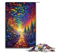 Puzzle da 1000 pezzi per adulti puzzle psichedelico colorato con strada di mattoni gialli gioco pratico decorazioni e regali unici per la casa 1000 pezzi (38x26 cm)
