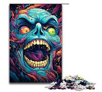 Puzzle da 1000 pezzi per adulti puzzle psichedelico colorato con teschio al neon gioco pratico decorazioni e regali unici per la casa 1000 pezzi (75x50 cm)