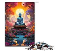 Puzzle da 1000 pezzi per adulti puzzle psichedelico colorato del Buddha gioco pratico decorazioni e regali unici per la casa 75x50 cm