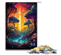 Puzzle da 1000 pezzi per adulti puzzle psichedelico colorato della giungla per bambini puzzle in legno gioco educativo per adulti 1000 pezzi (75x50 cm)