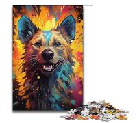 Puzzle da 1000 pezzi per adulti puzzle psichedelico colorato di iene un gioco impegnativo un'opera d'arte adatta per adolescenti dai 14 anni in su 1000 pezzi (38x26 cm)