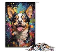 Puzzle da 1000 pezzi per adulti puzzle psichedelico con cane Chihuahua Gioco impegnativo un'opera d'arte adatta per adolescenti dai 14 anni in su 1000 pezzi (38x26 cm)