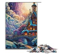 Puzzle da 1000 pezzi per adulti puzzle psichedelico magico del paese delle meraviglie invernale gioco pratico decorazioni e regali unici per la casa 1000 pezzi (38x26 cm)