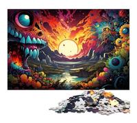 Puzzle da 1000 pezzi per adulti puzzle psichedelico malvagio infernale demone regalo per famiglie antistress sfida difficile puzzle da 1000 pezzi (75x50 cm)