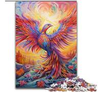 Puzzle da 1000 pezzi per adulti, puzzle psichedelico raffigurante un uccello fenice, realizzato in legno, regalo perfetto per compleanni, feste e decorazioni per la casa, 1000 pezzi(50x75cm)