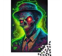 Puzzle da 1000 pezzi per adulti, puzzle quadrati con cappello e gangster zombie, per adulti e adolescenti, puzzle in legno, decorazioni artistiche per la casa, 1000 pezzi (75x50 cm)