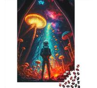 Puzzle da 1000 pezzi per adulti, puzzle quadrati con funghi magici, per adulti e adolescenti, puzzle di carta, decorazioni artistiche per la casa, 38x26 cm/1000 pezzi