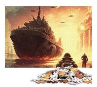 Puzzle da 1000 pezzi per adulti, puzzle quadrati della prima guerra mondiale, per adulti e adolescenti, puzzle in legno, decorazioni artistiche per la casa, 1000 pezzi (75x50 cm)