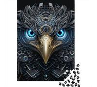 Puzzle da 1000 pezzi per adulti, puzzle quadrati in legno con aquila cyborg vintage, puzzle con pezzi unici, giochi educativi divertenti, giocattoli, 1000 pezzi (75x50 cm)
