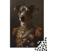 Puzzle da 1000 pezzi per adulti, puzzle quadrato a forma di cane dipinto a olio per adulti e puzzle di carta, decorazioni per la casa, regali di Natale, 38x26 cm/1000 pezzi