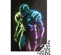 Puzzle da 1000 pezzi per adulti, puzzle quadrato luminoso a forma di pallone da calcio per adulti e puzzle di carta, decorazioni per la casa, regali per le vacanze, 38x26 cm/1000 pezzi