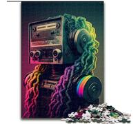 Puzzle da 1000 pezzi per adulti, Puzzle Radio Girl, Realizzato in cartone, Regalo perfetto per compleanni, vacanze e decorazioni per la casa, 1000 pezzi(26x38cm)