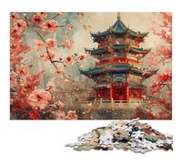 Puzzle da 1000 pezzi per adulti puzzle raffigurante una torre di un tempio giapponese opera d'arte per adolescenti dai 14 anni in su (dimensioni 75x50 cm)