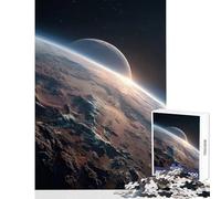 Puzzle da 1000 pezzi per adulti puzzle regali esopianeti con luna e alba giocattoli per la decorazione della casa regalo divertente gioco rompicapo sfida educativa dimensioni 38x26cm